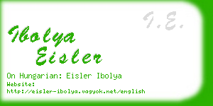 ibolya eisler business card